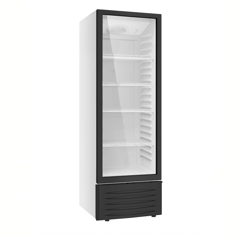 Displaykyl 262L | Energieffektiv & låsbar dryckeskyl | LED-belysning, Svart/Vit