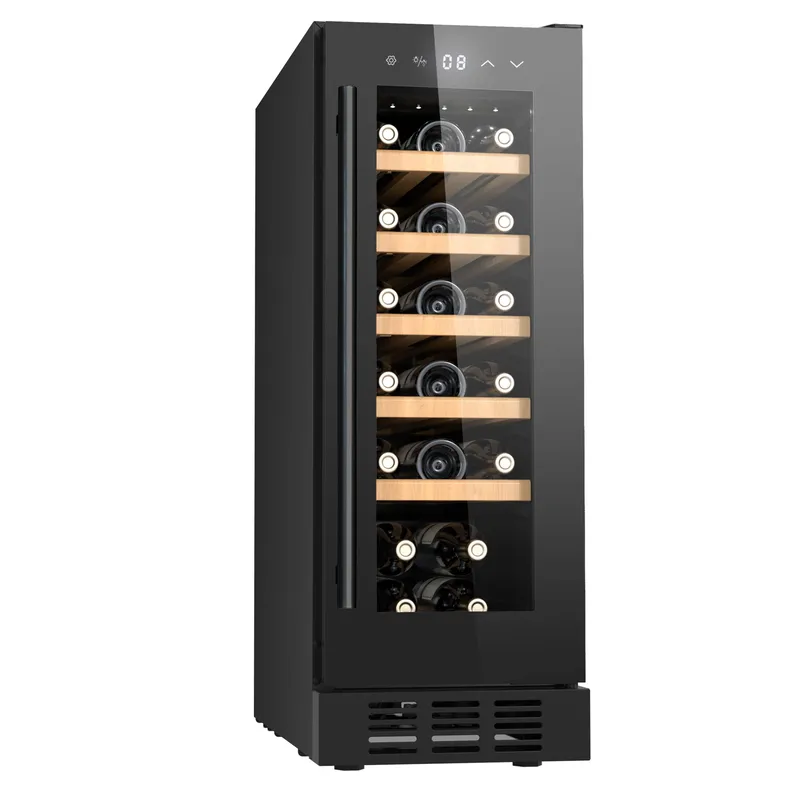 Inbyggbar vinkyl 19 flaskor | Extra tystgående | LED-belysning | 30cm smal, undefined