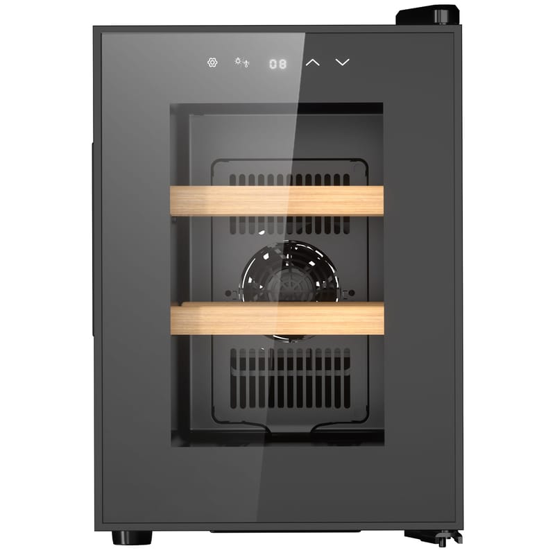 Liten vinkyl 6 flaskor | Extra tystgående | LED-belysning | 26,5cm smal - Hushåll - Vitvaror - Kyl och frys - Kylskåp - Vinkyl