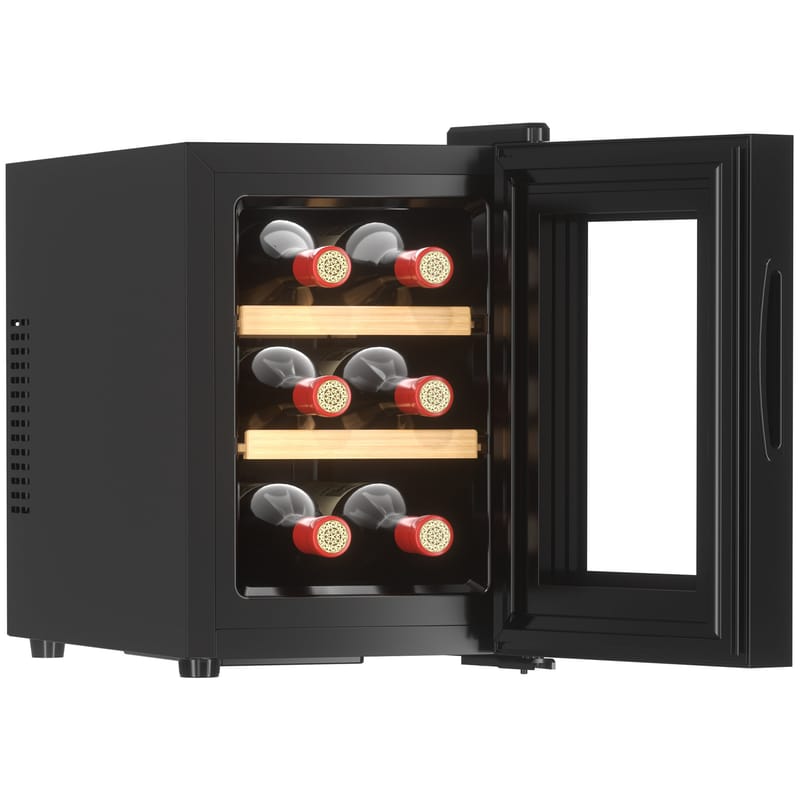 Liten vinkyl 6 flaskor | Extra tystgående | LED-belysning | 26,5cm smal - Hushåll - Vitvaror - Kyl och frys - Kylskåp - Vinkyl