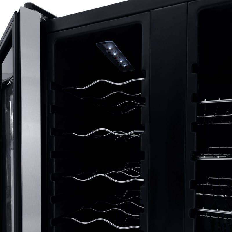 Kombinerad vin- & ölkyl | 24 flaskor/66 burkar | Tystgående - Hushåll - Vitvaror - Kyl och frys - Kylskåp - Minikyl