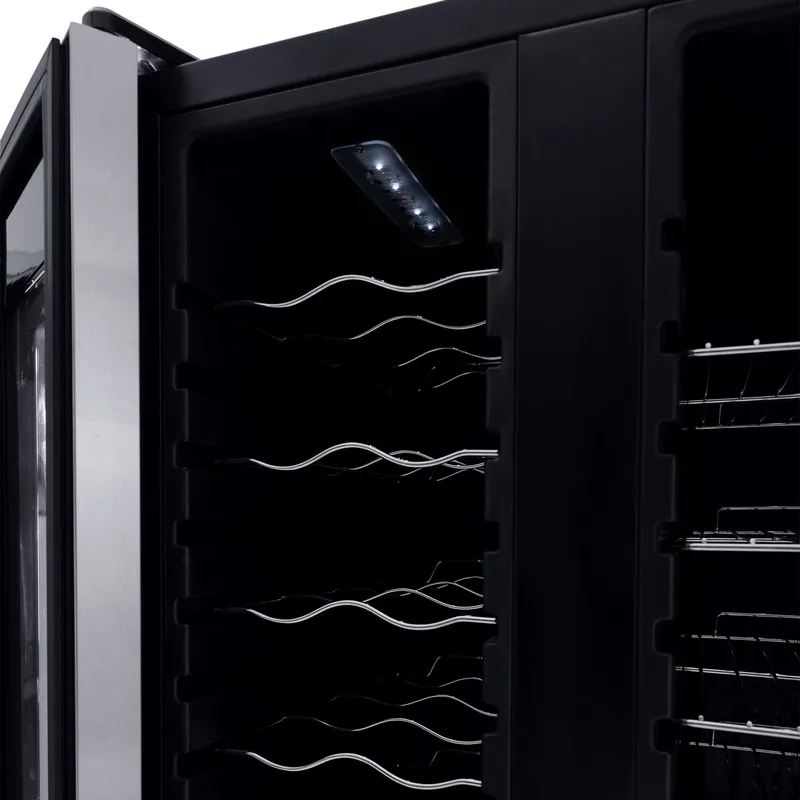 Kombinerad vin- & ölkyl | 24 flaskor/66 burkar | Tystgående - Hushåll - Vitvaror - Kyl och frys - Kylskåp - Minikyl