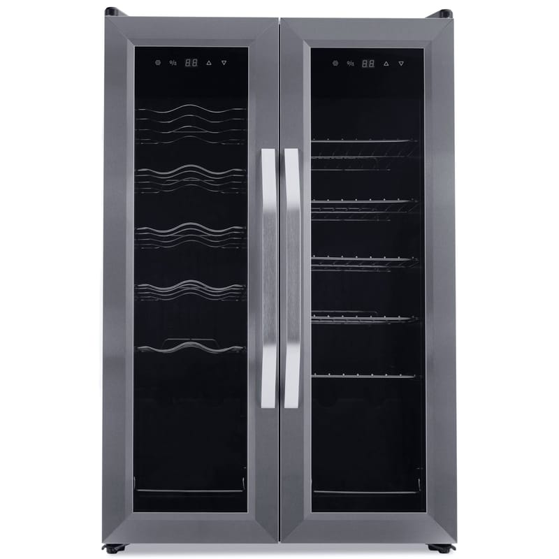 Kombinerad vin- & ölkyl | 24 flaskor/66 burkar | Tystgående - Hushåll - Vitvaror - Kyl och frys - Kylskåp - Minikyl