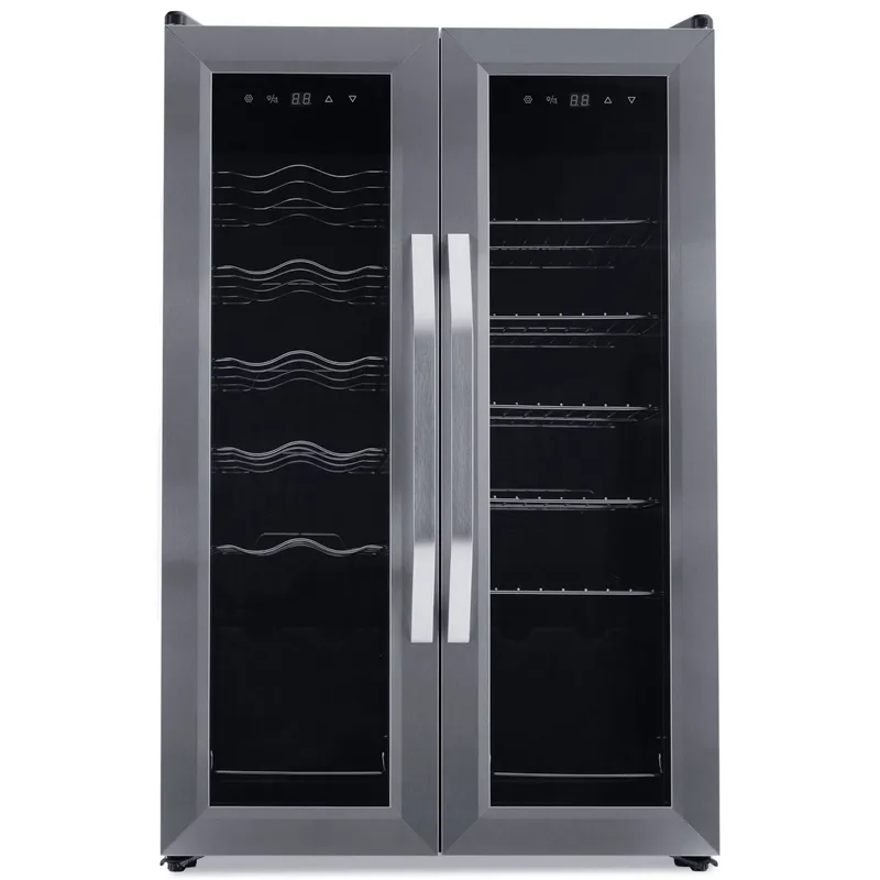 Kombinerad vin- & ölkyl | 24 flaskor/66 burkar | Tystgående - Hushåll - Vitvaror - Kyl och frys - Kylskåp - Minikyl