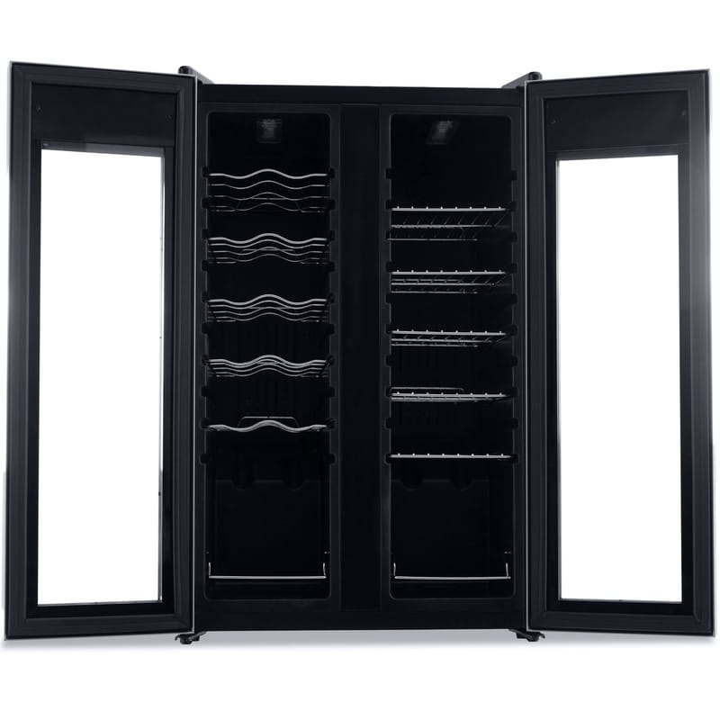 Kombinerad vin- & ölkyl | 24 flaskor/66 burkar | Tystgående - Hushåll - Vitvaror - Kyl och frys - Kylskåp - Minikyl