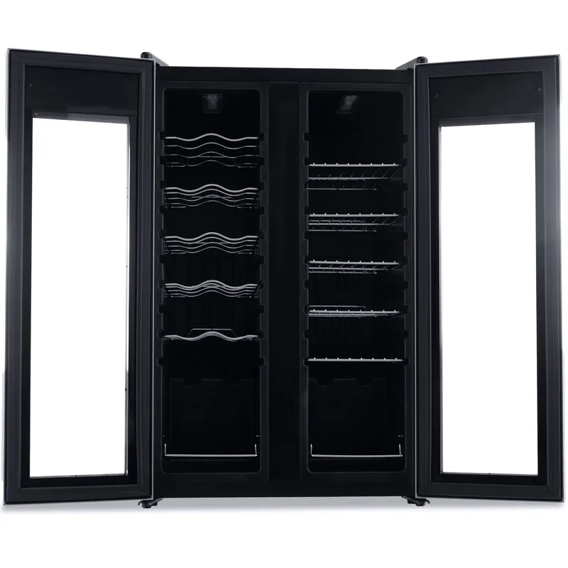 Kombinerad vin- & ölkyl | 24 flaskor/66 burkar | Tystgående - Hushåll - Vitvaror - Kyl och frys - Kylsk åp - Minikyl