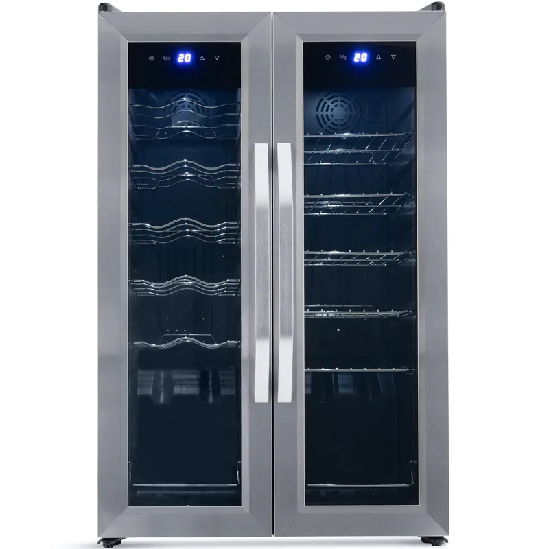 Kombinerad vin- & ölkyl | 24 flaskor/66 burkar | Tystgående - Hushåll - Vitvaror - Kyl och frys - Kylskåp - Minikyl