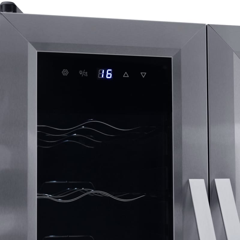 Kombinerad vin- & ölkyl | 24 flaskor/66 burkar | Tystgående - Hushåll - Vitvaror - Kyl och frys - Kylskåp - Minikyl