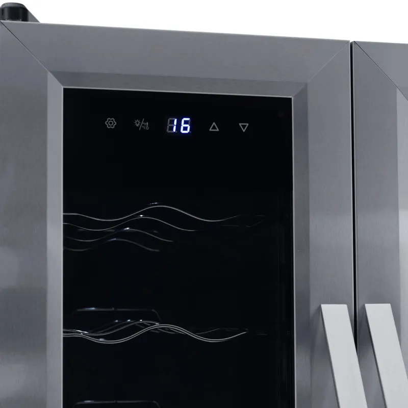 Kombinerad vin- & ölkyl | 24 flaskor/66 burkar | Tystgående - Hushåll - Vitvaror - Kyl och frys - Kylskåp - Minikyl