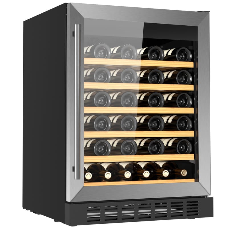 Stor inbyggbar vinkyl 46 flaskor | LED-belysning - Hushåll - Vitvaror - Kyl och frys - Kylskåp - Vinkyl