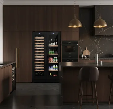 Stor vinkyl för 60 flaskor och 218 burkar | Exklusiv design med dubbla temperaturzoner | 365 L - Hushåll - Vitvaror - Kyl och frys - Kylskåp - Vinkyl