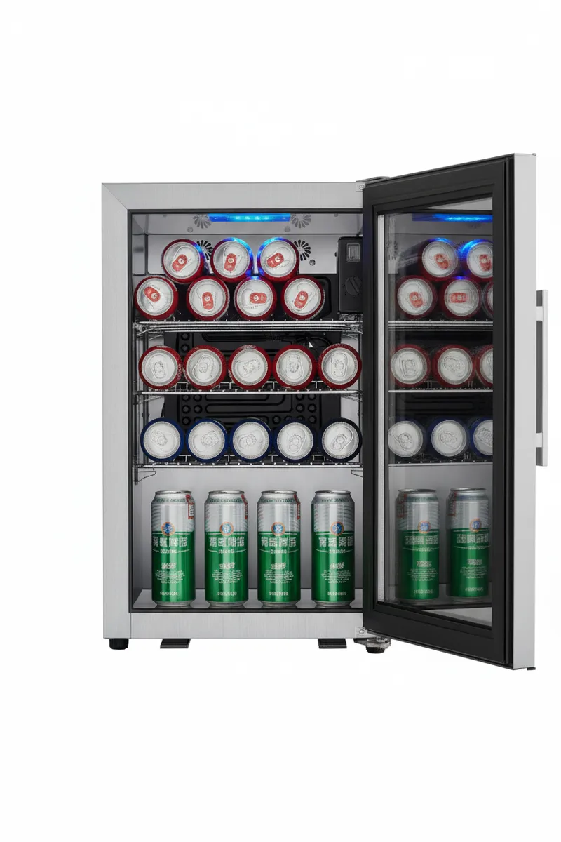 Utomhus kyl i rostfritt stål | UV-glas & LED-belysning | 63L - Hushåll - Vitvaror - Kyl och frys - Kylskåp