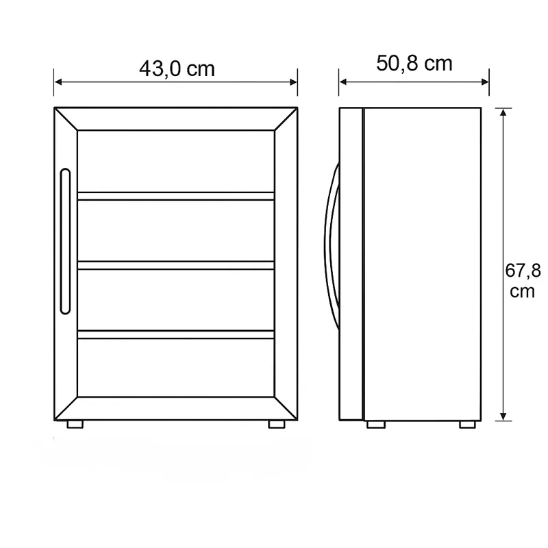 Utomhus kyl i rostfritt stål | UV-glas & LED-belysning | 63L - Hushåll - Vitvaror - Kyl och frys - Kylskåp