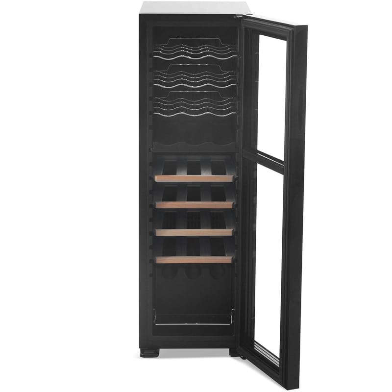 Vinkyl 27 flaskor | 2 kylzoner | Tystgående | Svart - Hushåll - Vitvaror - Kyl och frys - Kylskåp - Vinkyl