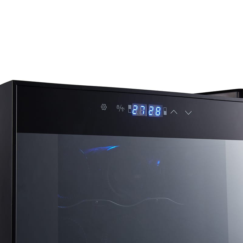 Vinkyl 27 flaskor | 2 kylzoner | Tystgående | Svart - Hushåll - Vitvaror - Kyl och frys - Kylskåp - Vinkyl