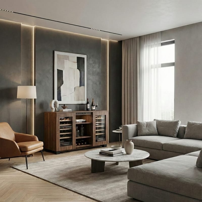 Vinskåp Twin | Dubbla vinkylar, 2 temperaturzoner |  24 flaskor | Mörkt trä - Hushåll - Vitvaror - Kyl och frys - Kylskåp - Vinkyl