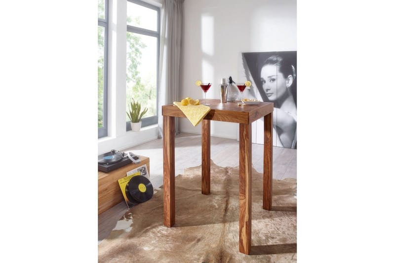 Barbord Wohnling Stabilt Massivt Trä Sheesham 80 x 80 x 110 cm - Möbler - Bord & matgrupper - Barbord & ståbord