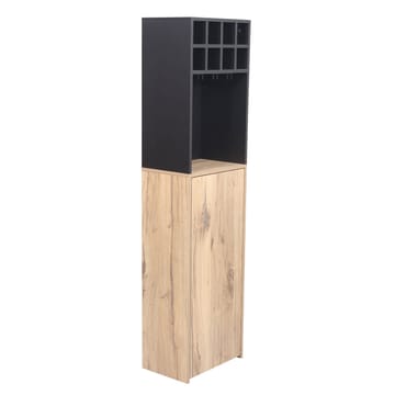 Barhylla med bord Hannes 44x122(30)x170 cm - Ljust rustikt trä / svart - Möbler - Bord & matgrupper