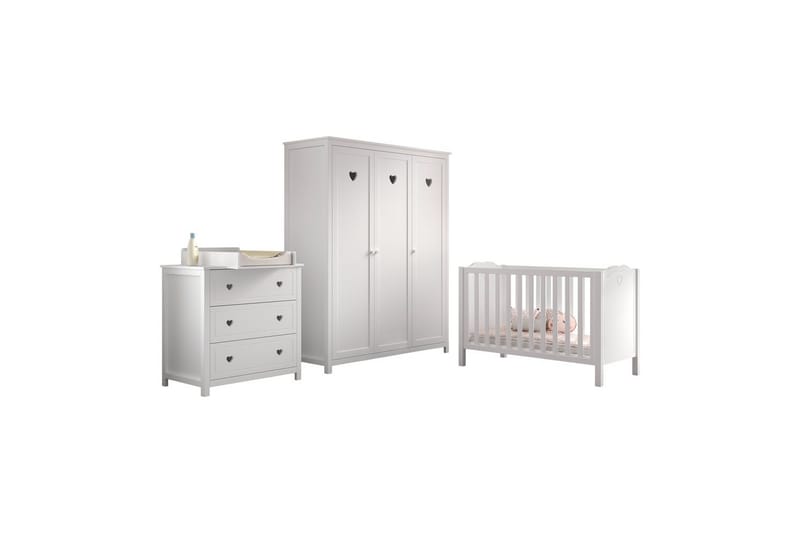 Amori Möbelset för Barnrum, Vit