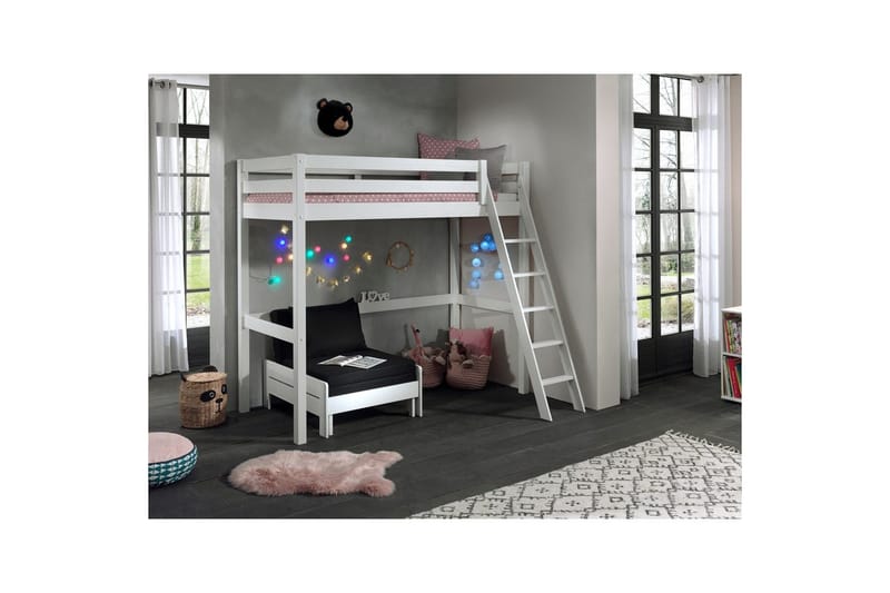 Bäddsoffa Pino Mezzanine Vit, 90 x 200 cm, Vit, 90 x 200 cm