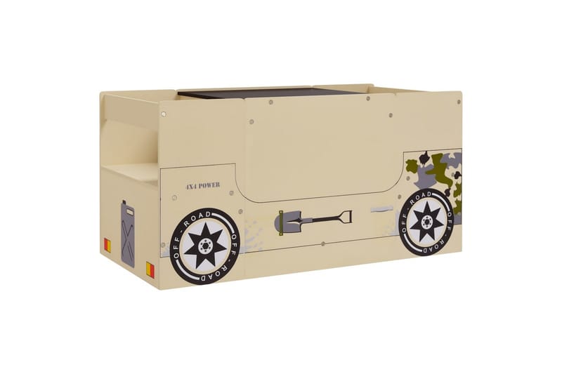Barnbord och stolar 3 delar terrängbil MDF - Beige - Möbler - Barnmöbler - Barnbord