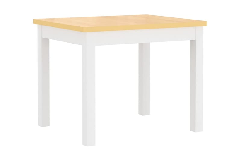 Barnbord och stolar 3 delar vit och beige MDF - Vit - Barnbord