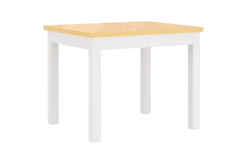 Barnbord och stolar 4 delar vit och beige MDF - Vit - Möbler - Barnmöbler - Barnbord