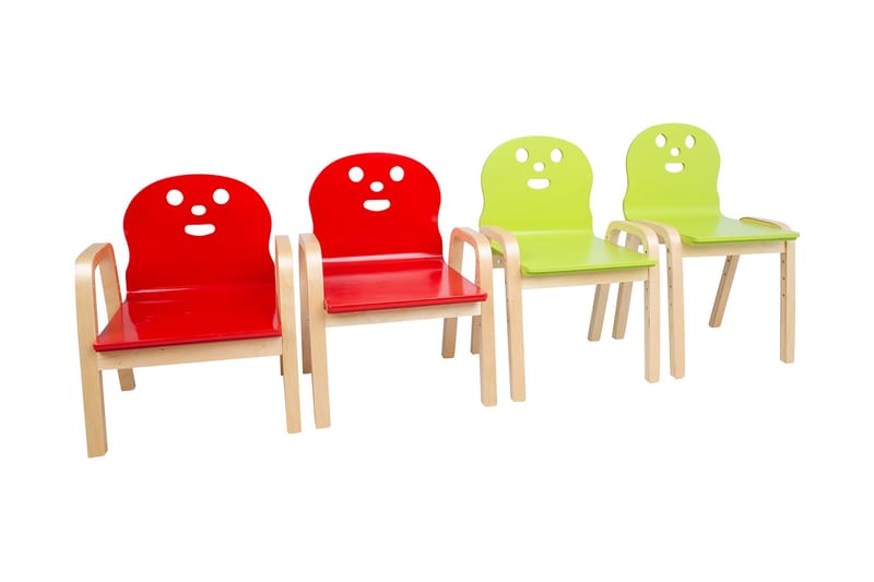 Happy Barnbord 2 Stollla Vit/Grön - Barnbord och stolar