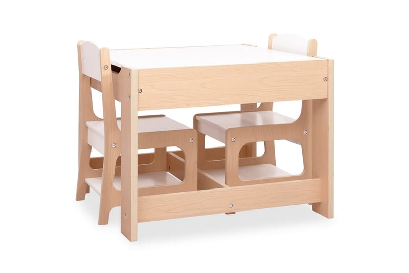 Barnbord med 2 stolar MDF - Brun - Barnbord
