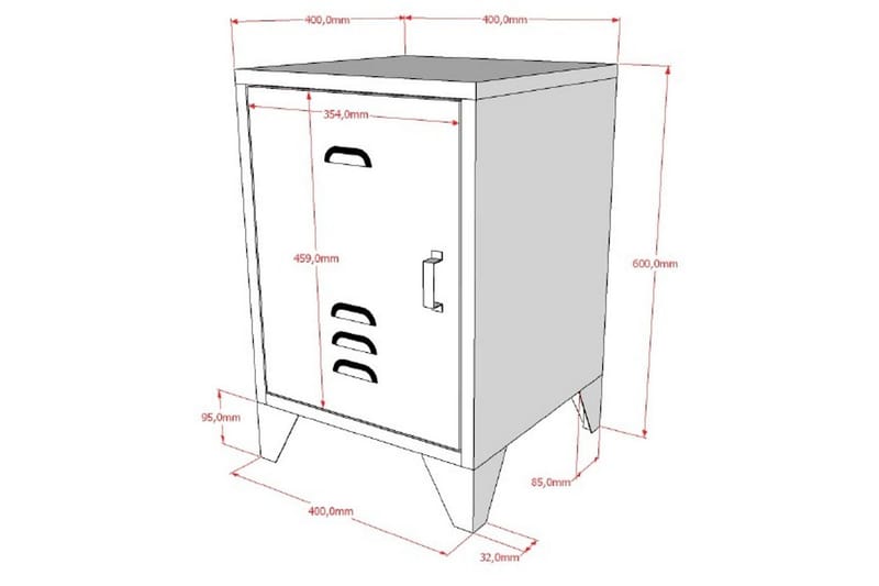 Nattduksbord Bronxx Blå - Blå - Möbler - Barnmöbler - Barnbord - Sängbord barn & nattduksbord barn