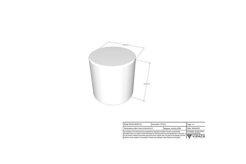 Nattduksbord Moon Vit - Vit - Möbler - Barnmöbler - Barnbord - Sängbord barn & nattduksbord barn