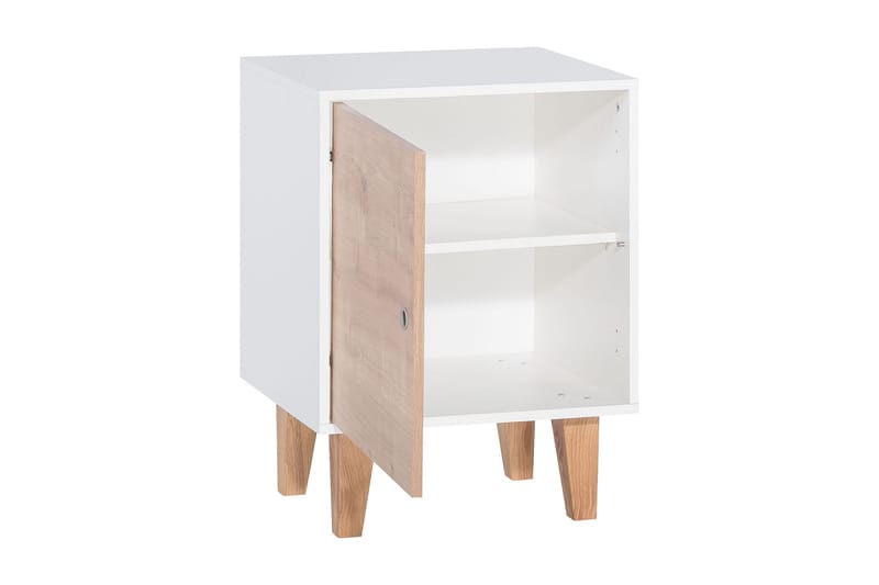 Concept Skåp Vit/Röd/Natur - Röd/Trä/natur/Vit - Möbler - Barnmöbler - Barnbord - Sängbord barn & nattduksbord barn