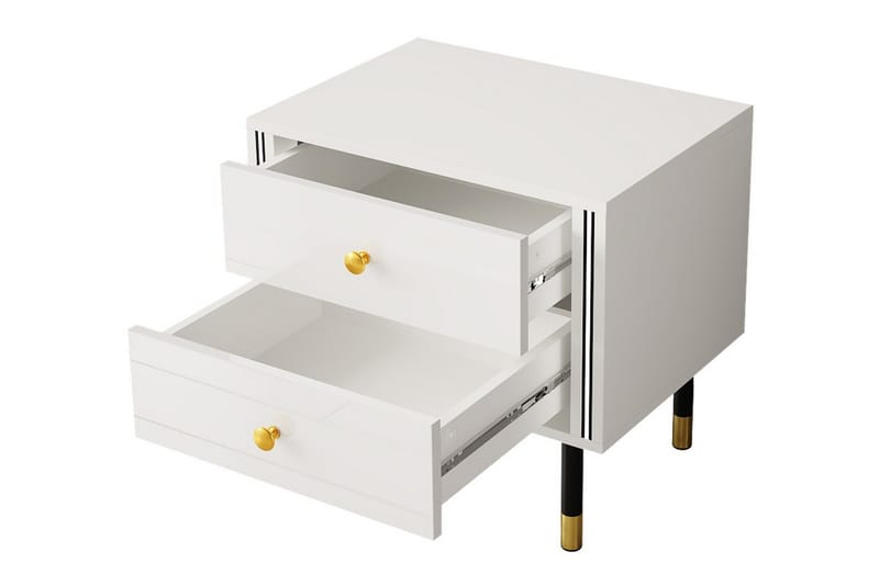Glenndale Barnsängbord 53 cm - Vit - Möbler - Barnmöbler - Barnbord - Sängbord barn & nattduksbord barn