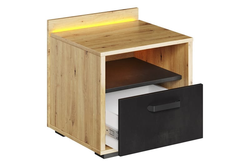 Rathmore Barnsängbord 47 cm - Svart - Möbler - Barnmöbler - Barnbord - Sängbord barn & nattduksbord barn