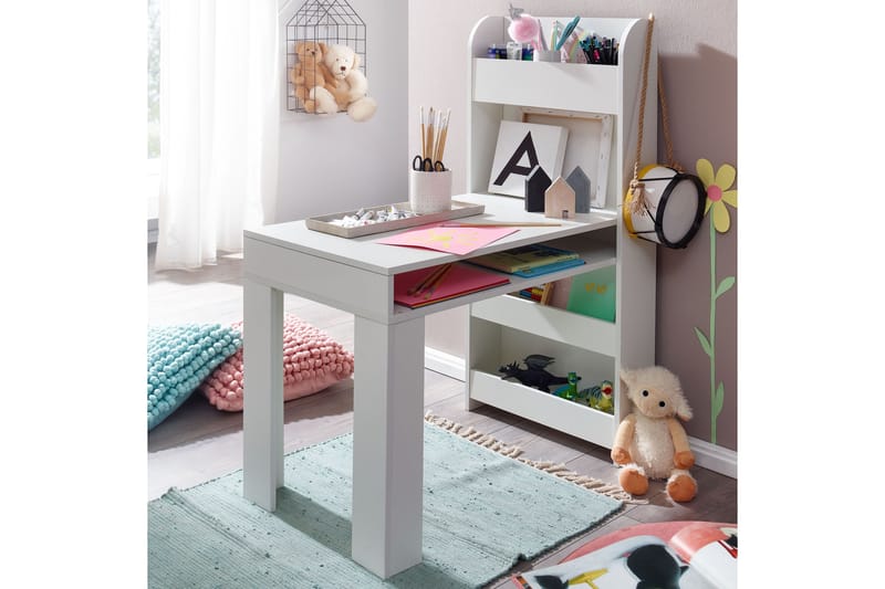 Wilhem Barnskrivbord 90 cm Rektangulär - Vit - Skrivbord barn