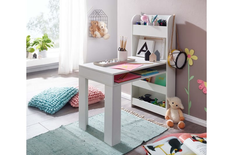 Wilhem Barnskrivbord 90 cm Rektangulär - Vit - Skrivbord barn