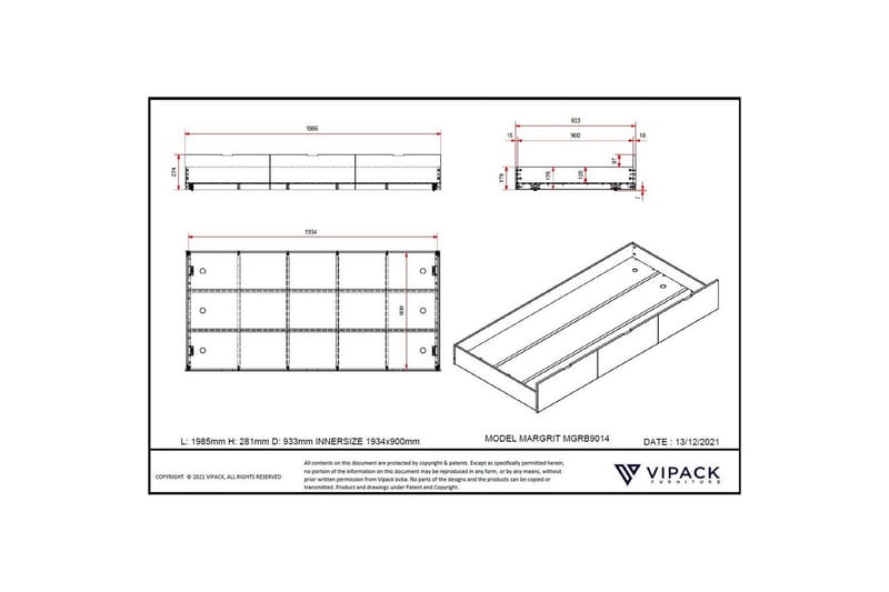 UnderBed Margarit - Möbler - Barnmöbler - Barnbord - Sängbord barn & nattduksbord barn