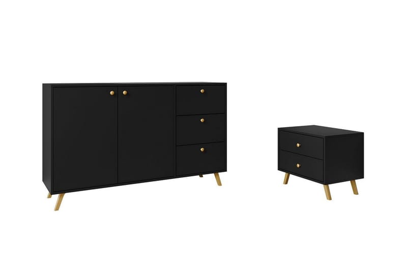 Emyvale Möbelset För Barnrum, Svart