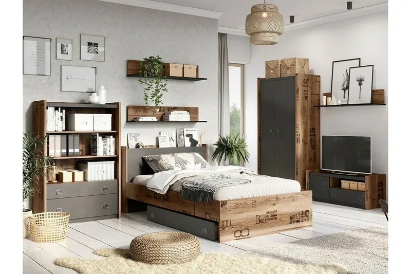 Rathmore Möbelset För Barnrum - Grå - Möbler - Barnmöbler - Barnmöbelset