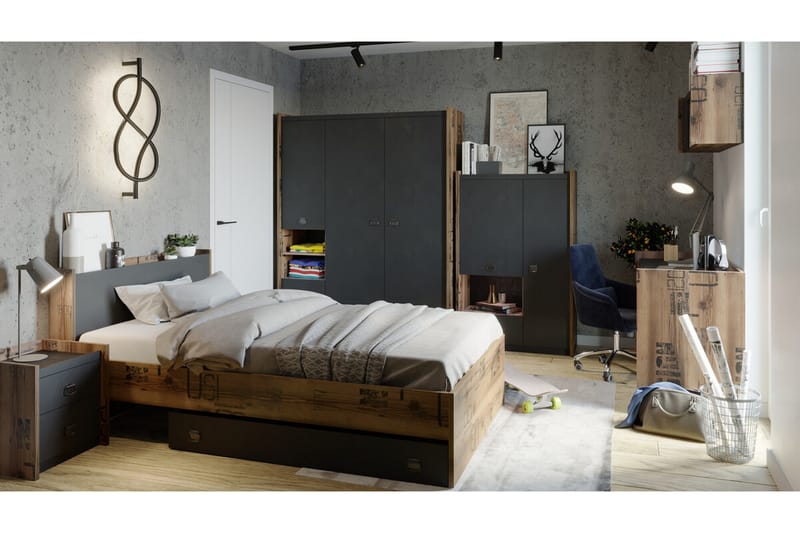 Rathmore Möbelset För Barnrum - Grå - Möbler - Barnmöbler - Barnmöbelset