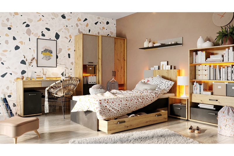 Rathmore Möbelset För Barnrum - Svart - Möbler - Barnmöbler - Barnmöbelset