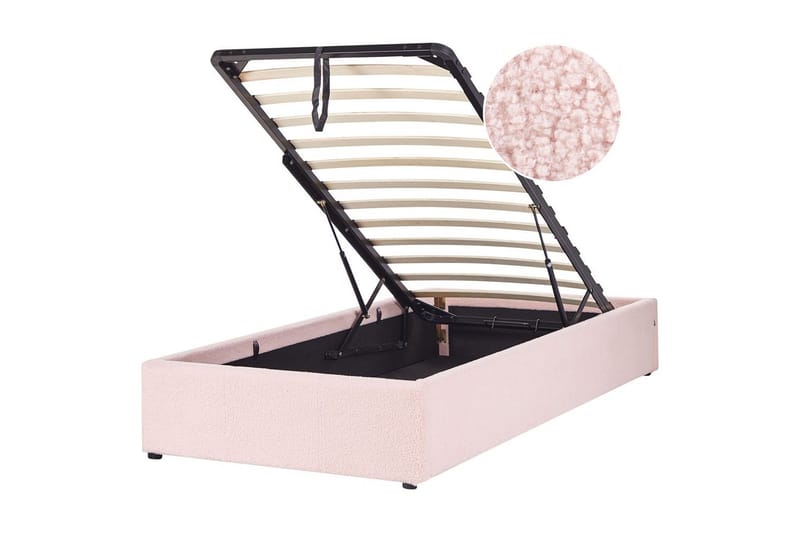 Barnsäng Dinan med lamellram Rosa - Rosa - Möbler - Barnmöbler - Barnsäng & juniorsäng