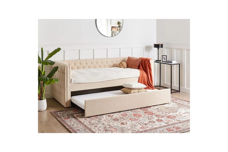 Barnsäng Gassin med lamellram Beige - Beige - Möbler - Barnmöbler - Barnsäng & juniorsäng