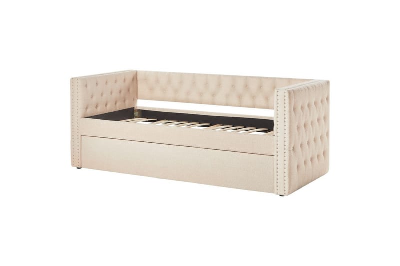 Barnsäng Gassin med lamellram Beige - Beige - Möbler - Barnmöbler - Barnsäng & juniorsäng