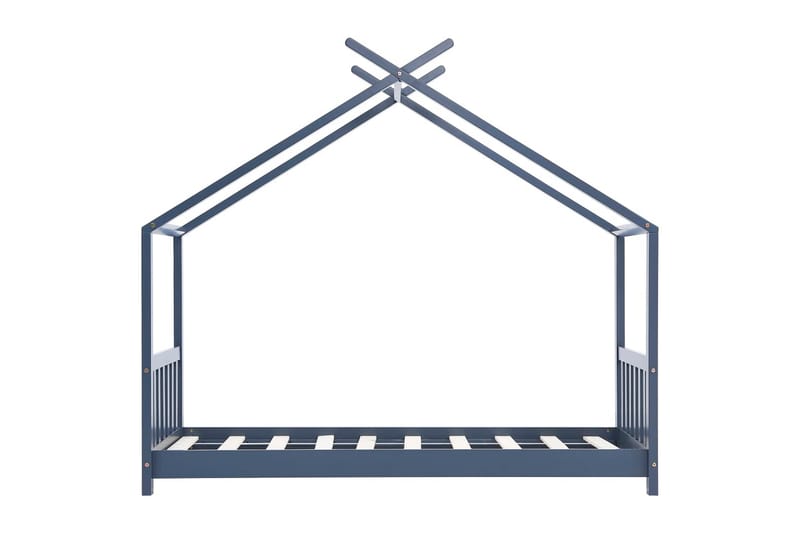 Barnsäng grå massiv furu 90x200 cm - Grå - Möbler - Barnmöbler - Barnsäng & juniorsäng