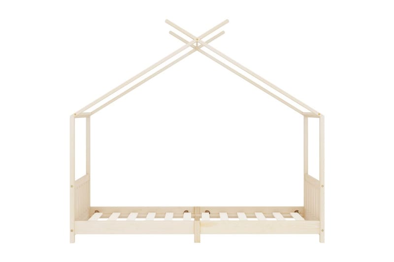 Barnsäng massiv furu 90x200 cm - Brun - Möbler - Barnmöbler - Barnsäng & juniorsäng