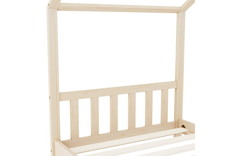 Barnsäng massiv furu 90x200 cm - Brun - Möbler - Barnmöbler - Barnsäng & juniorsäng