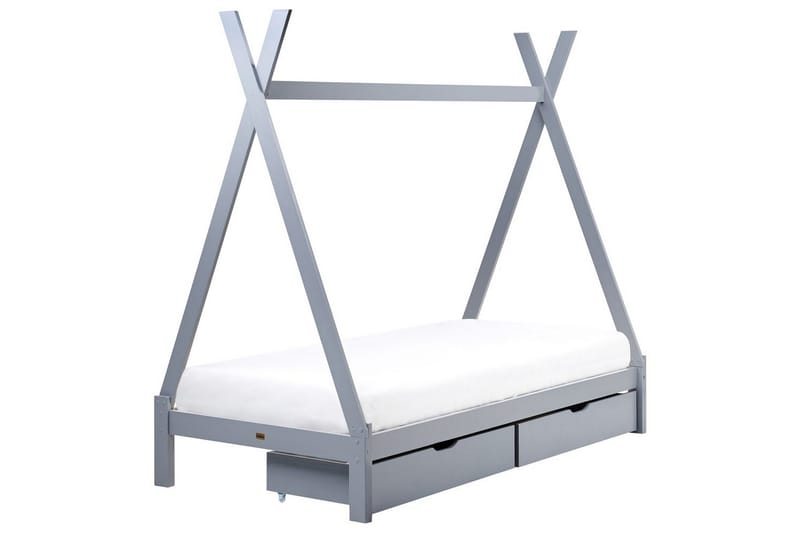 Barnsäng med lådor Devay - Grå - Möbler - Barnmöbler - Barnsäng & juniorsäng - Hussäng