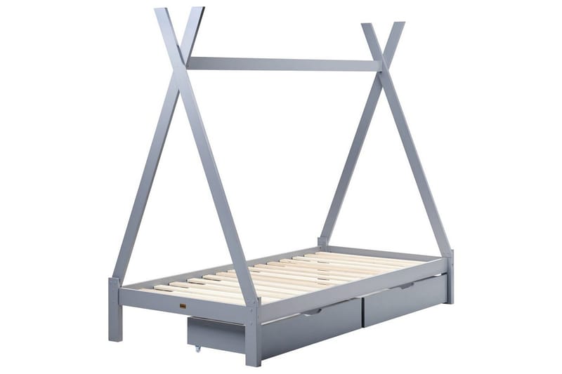 Barnsäng med lådor Devay, Grå