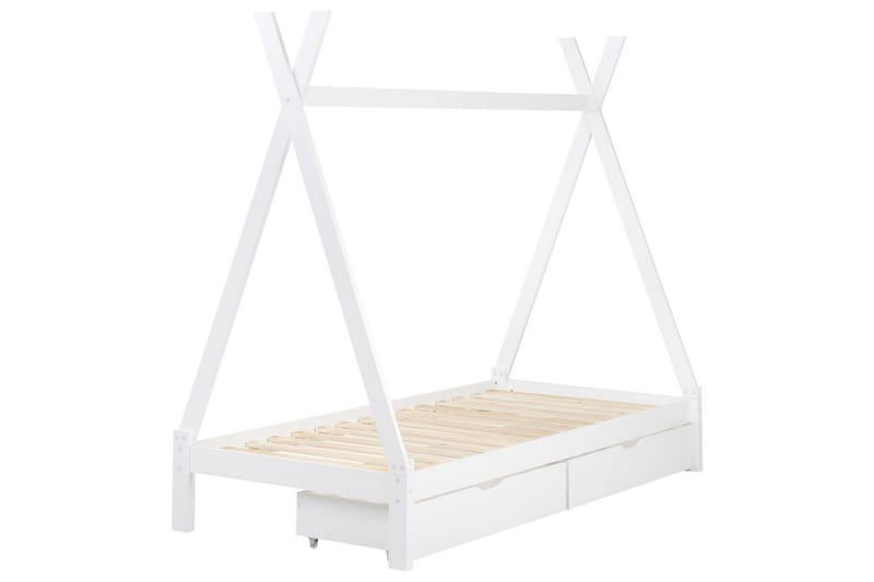 Barnsäng med lådor Devay - Vit - Möbler - Barnmöbler - Barnsäng & juniorsäng - Hussäng